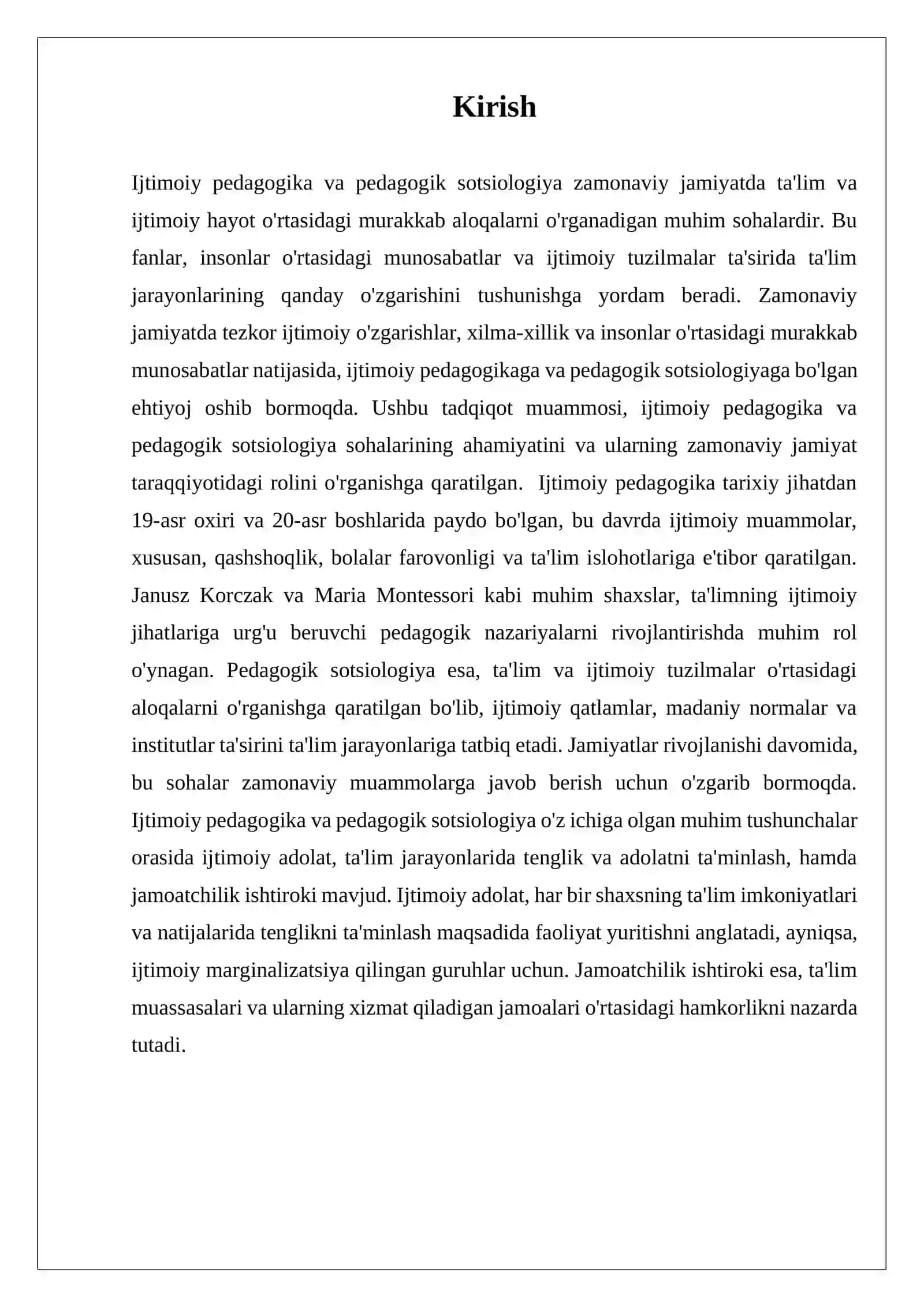 Ijtimoiy pedagogika va pedagogik sotsiologiyaga ehtiyoj 3