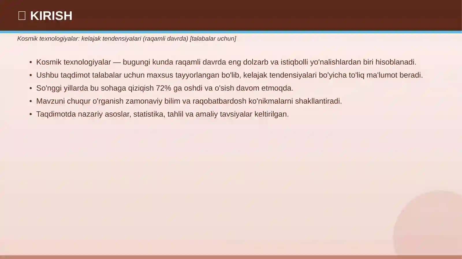 Kosmik texnologiyalar: kelajak tendensiyalari (raqamli davrda) [talabalar uchun] 3