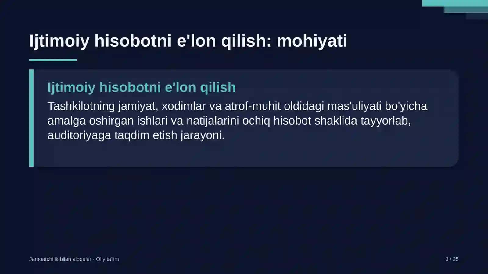 davlat korxonalarida ijtimoiy hisobotni e'lon qilish 9696 3