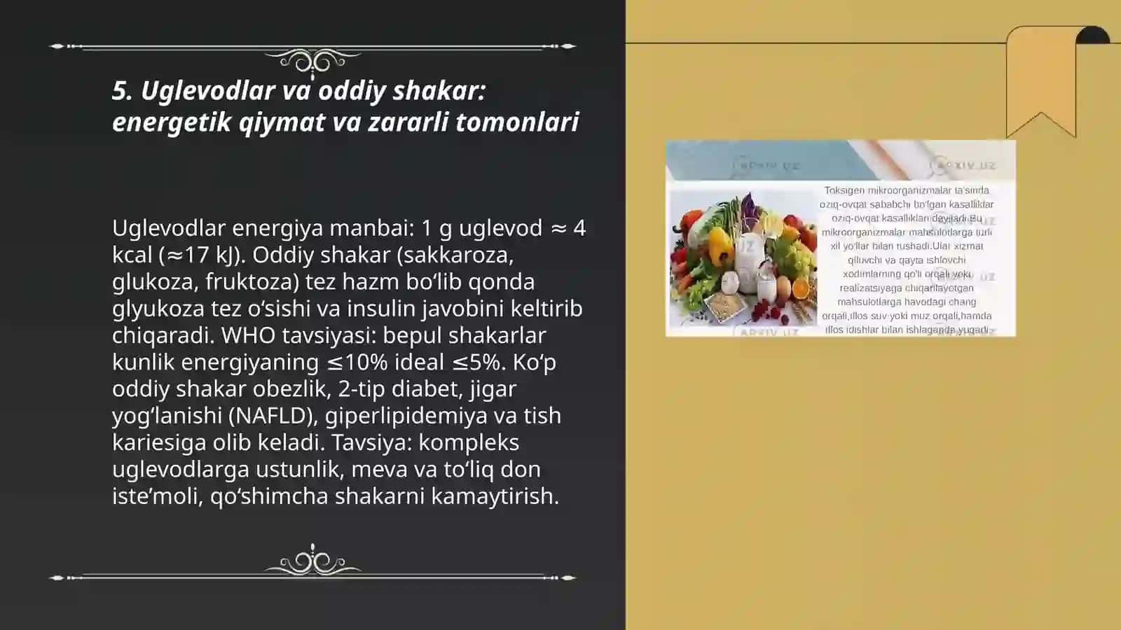 Oziq-ovqat mahsulotlarining tarkibi foydali va zararli xususiyatlarini yorliqlar orqali oʻrganish 3