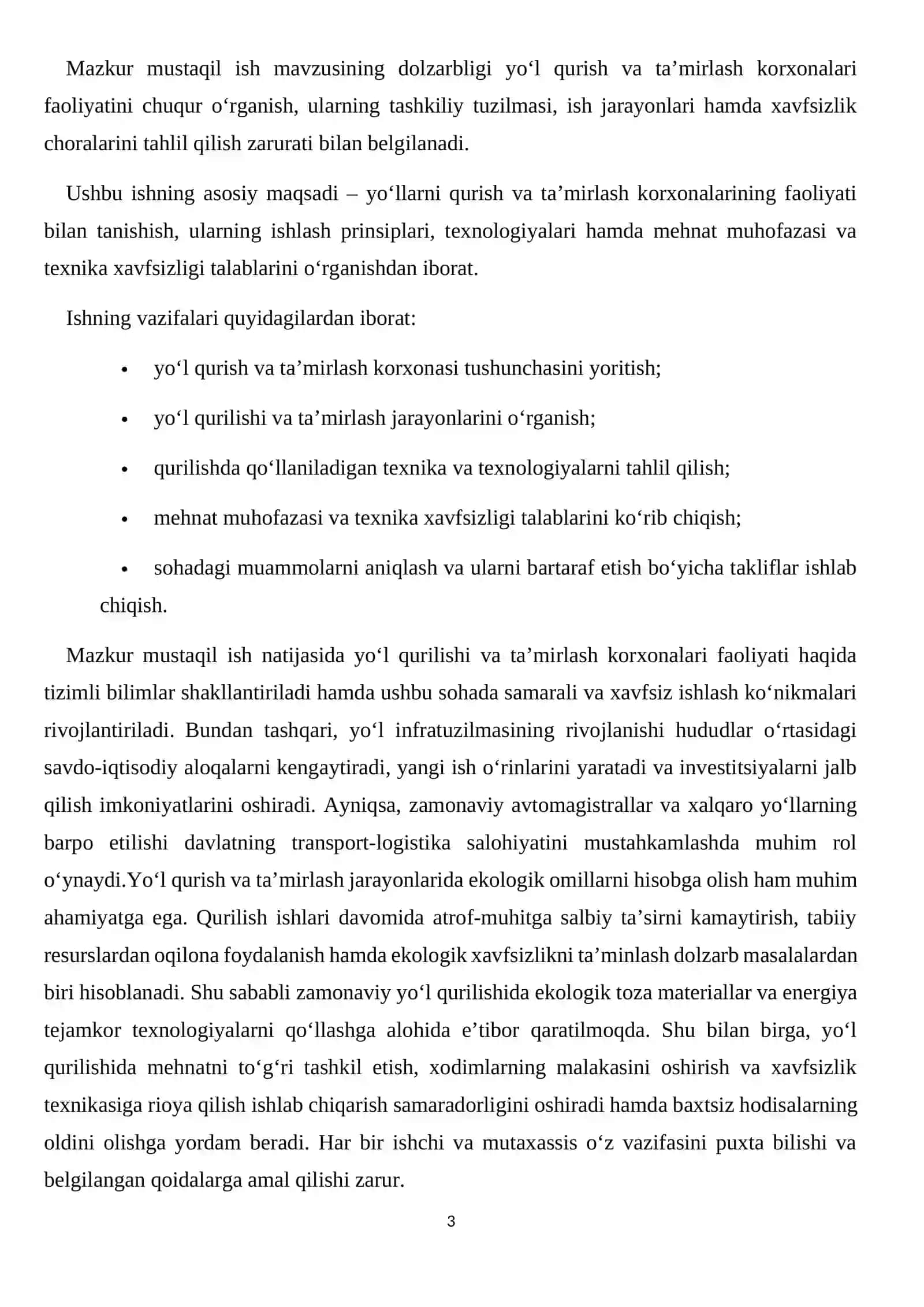 Yoʻllarni qurish va ta’mirlash korxonasi 3