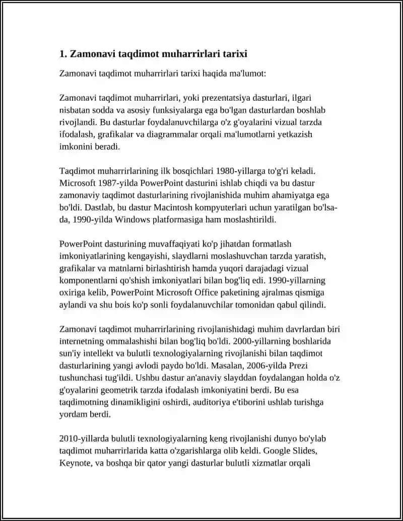 ZAMONAVIY TAQDIMOT MUHARRIRLARI TAHLILI 3
