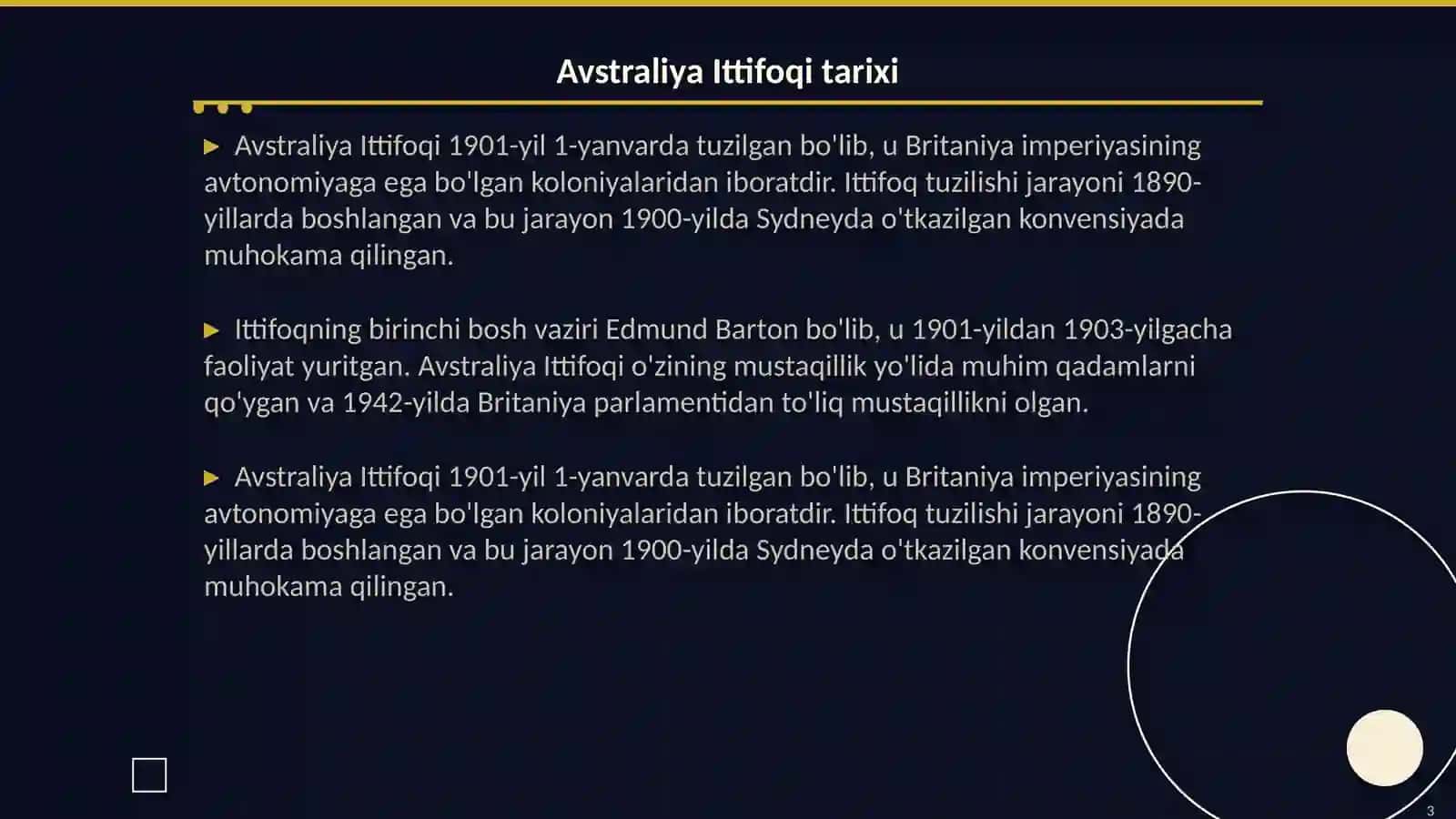 Avstraliya Ittifoqi 3