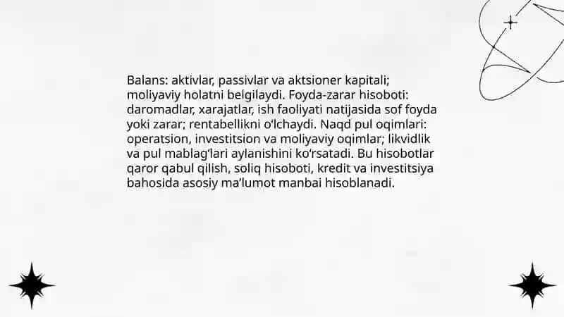 Moliyaviy va boshqaruv hisobi 3