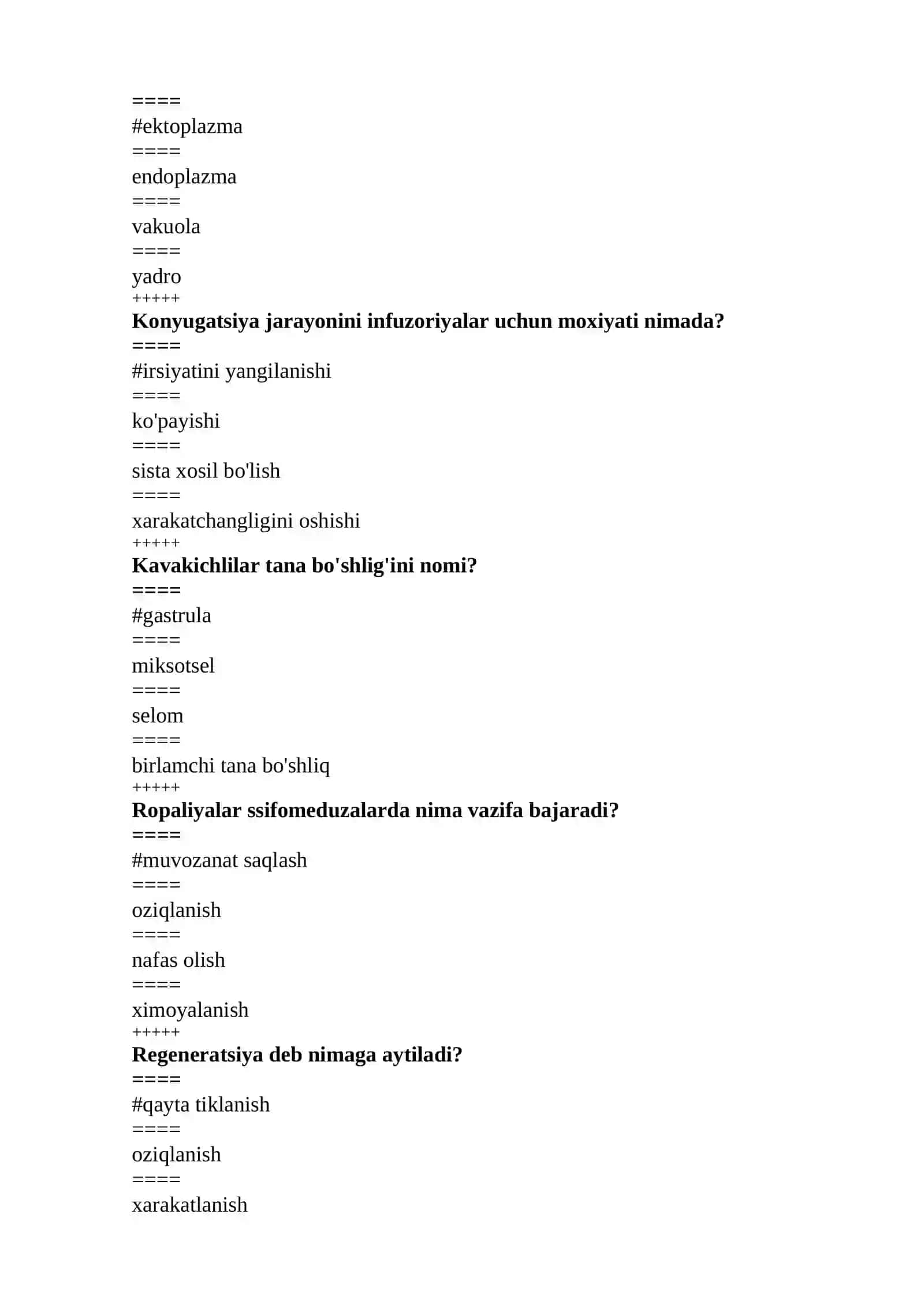Mavzu: Sarkodalilarning xarakatlanish organoidlari; 3