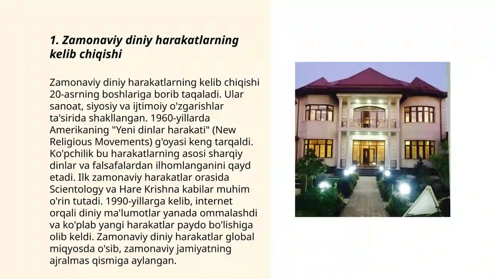 Zamonaviy diniy xarakatlar va sektorlar 3