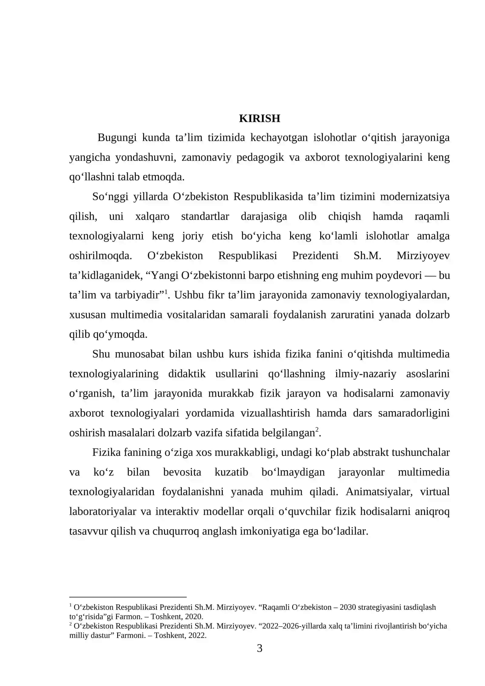 Fizika va astronomiya o’qitish metodikasi 3