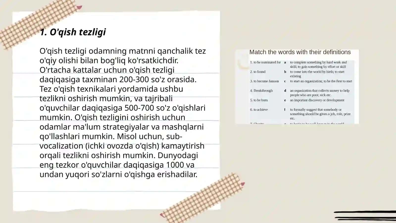 O'quvchilarning matnni o‘qish va tushunish darajasi sifatini aniqlash va baholash mezonlari 3