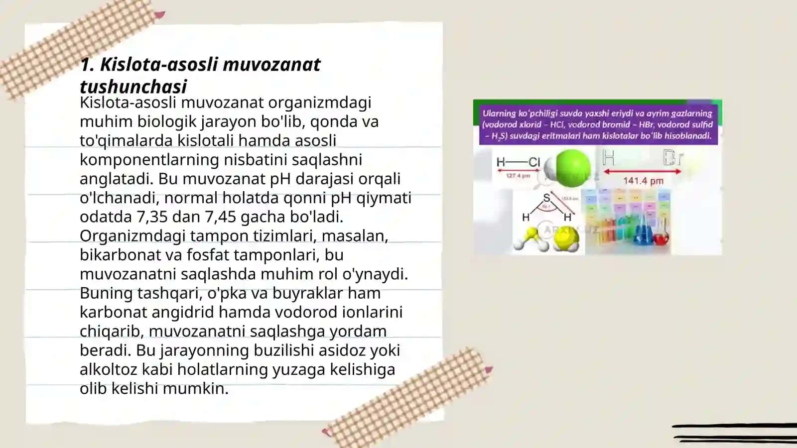 Kislota-asosli muvozanat tushunchasi 3