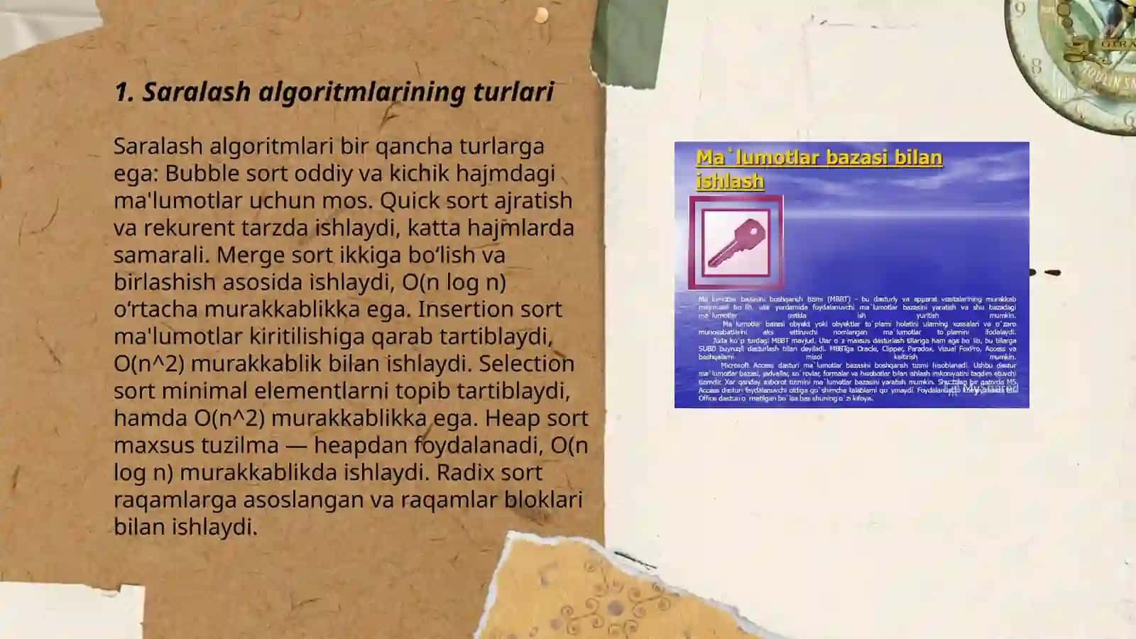Ma'lumotlarni saralash algaritimlari.Saralash tushinchasi va uning vazifasi 3