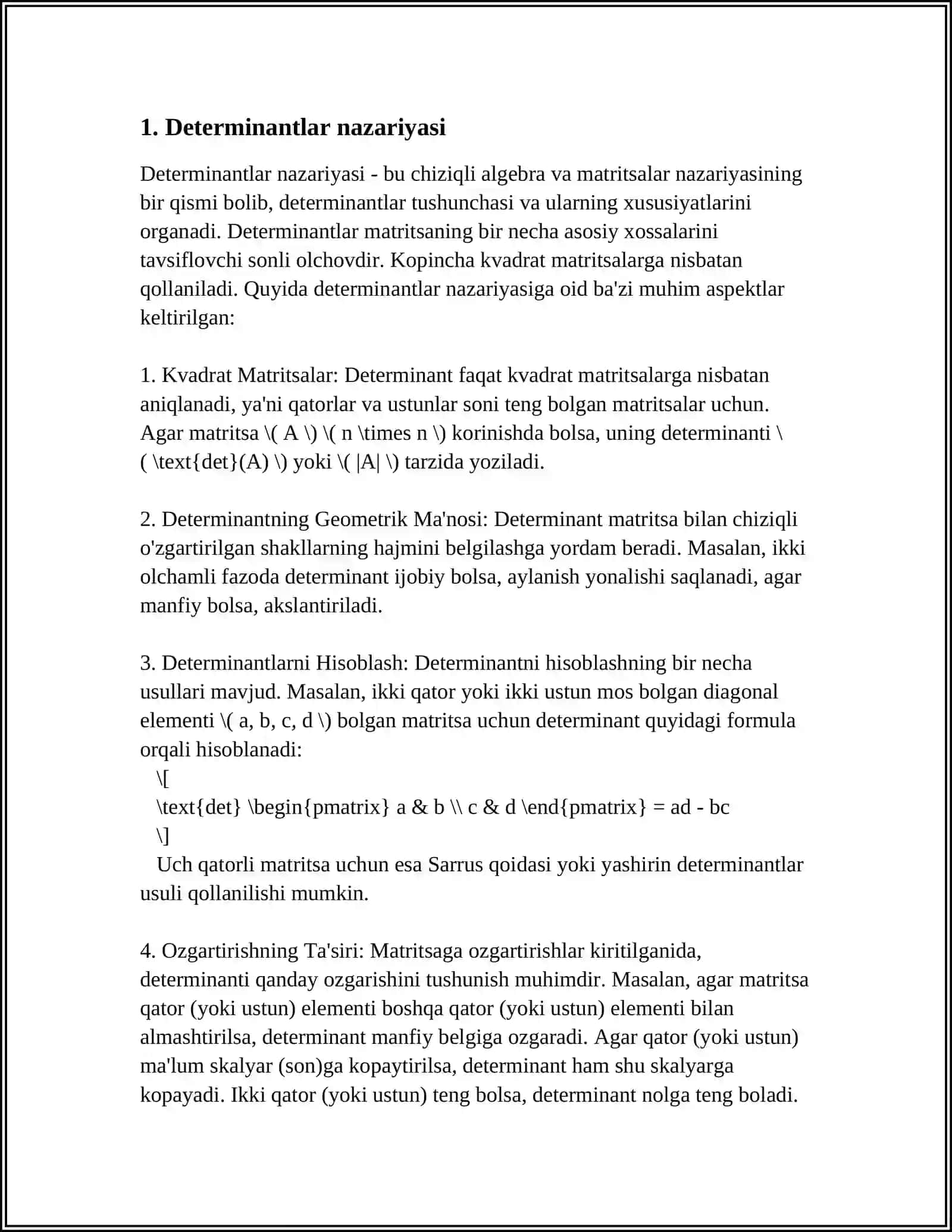 DETEMINANT 3