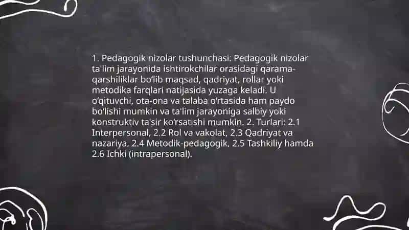 Pedagogik nizolar va ularni oldini olish yo'llari 3