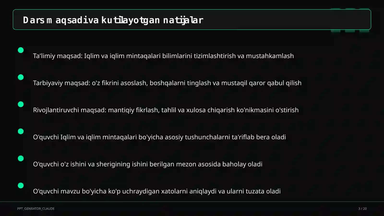Iqlim va iqlim mintaqalari (6-sinf) 3