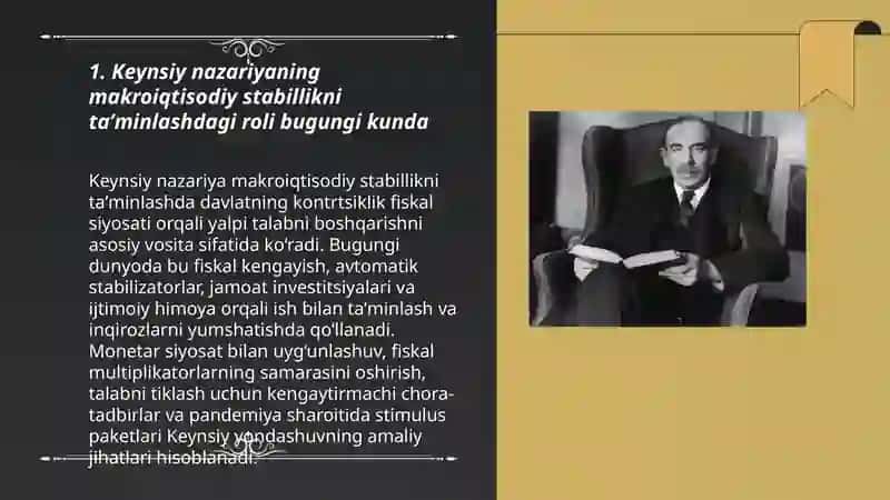 JON MEYNARD KEYNSNING NAZARIYASINING BUGUNGI KUNDAGI AHAMIYATI 3