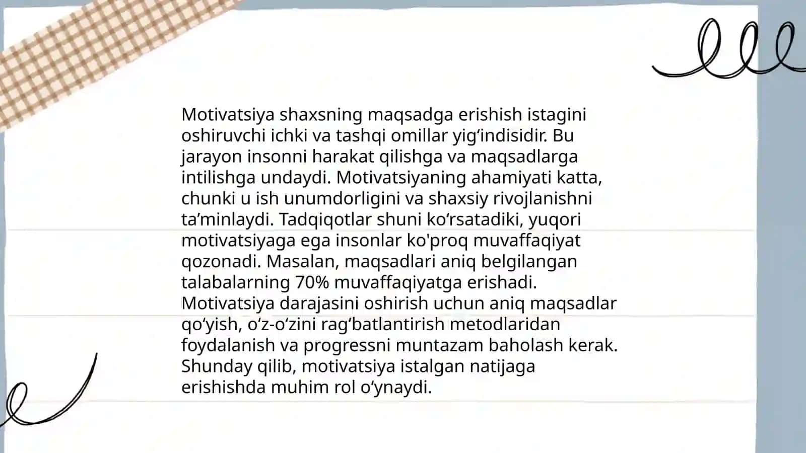 Motiv va motivatsiya hissiyotining namoyon boʻlishi 3