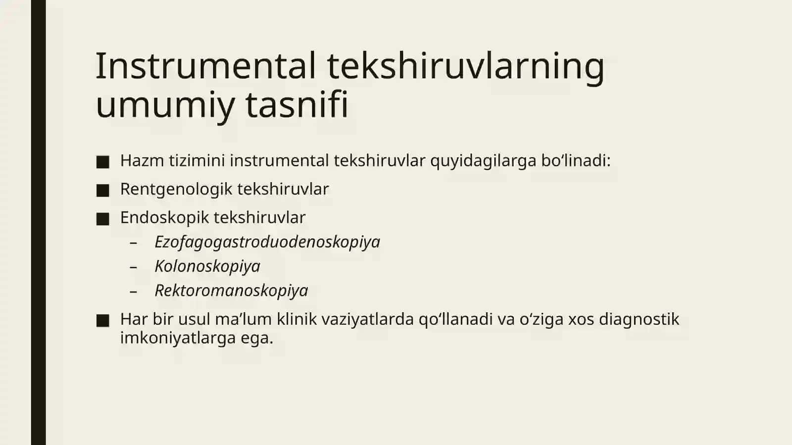 Hazm tizimini instrumental tekshirish usullari 3