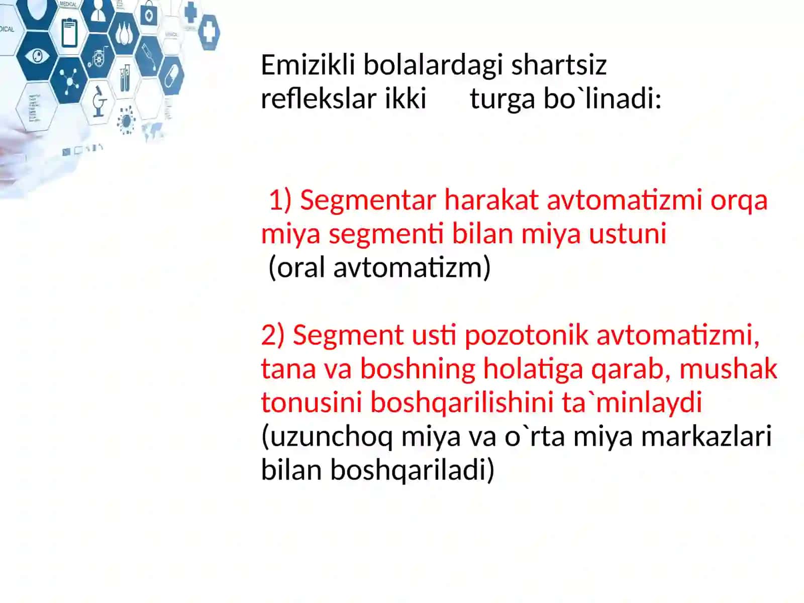 Shartsizreflekslari Emizikli bolalarda 3
