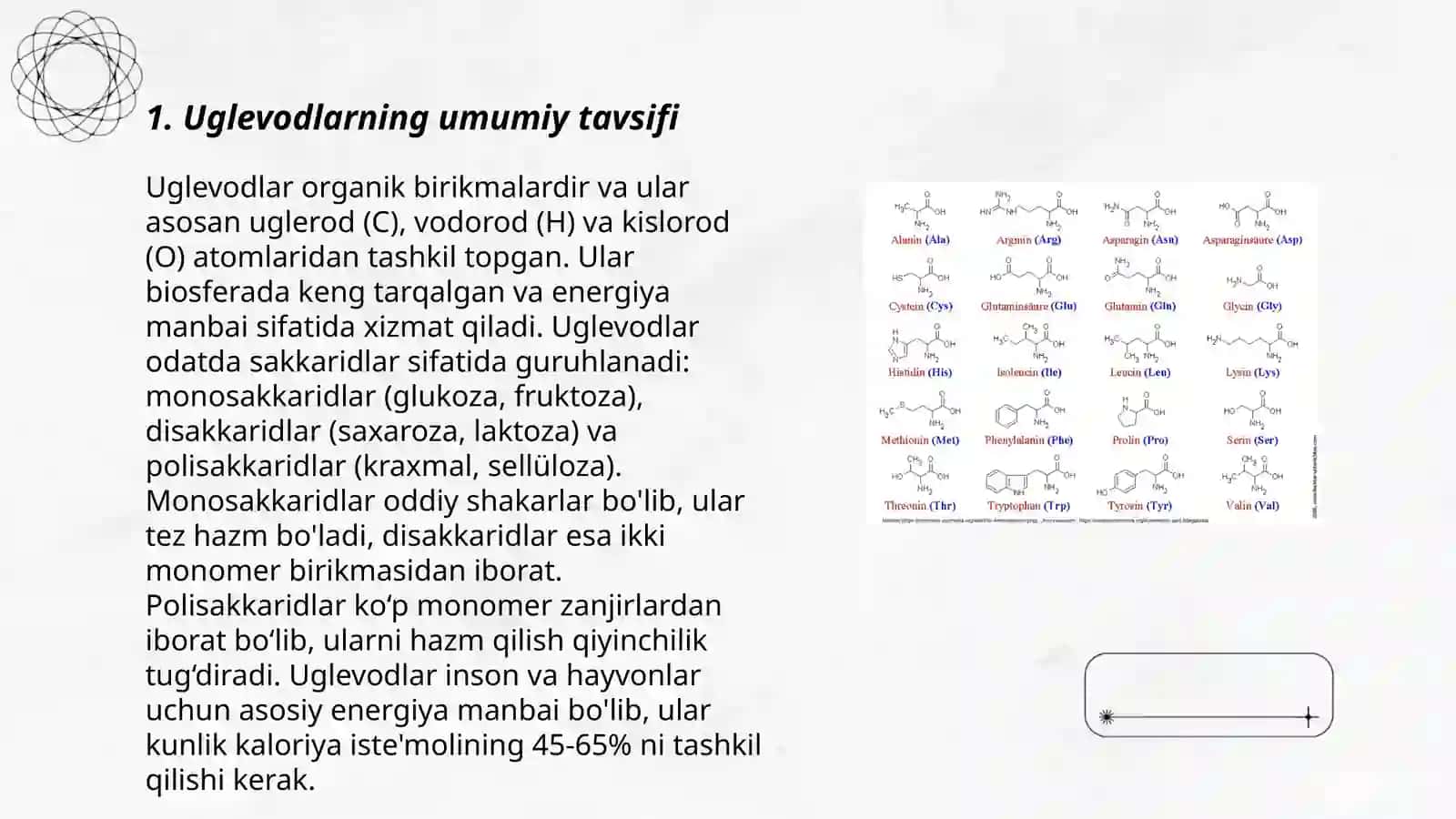 Uglevodlar-biologik jarayonlar energiya manbai sifatida 3