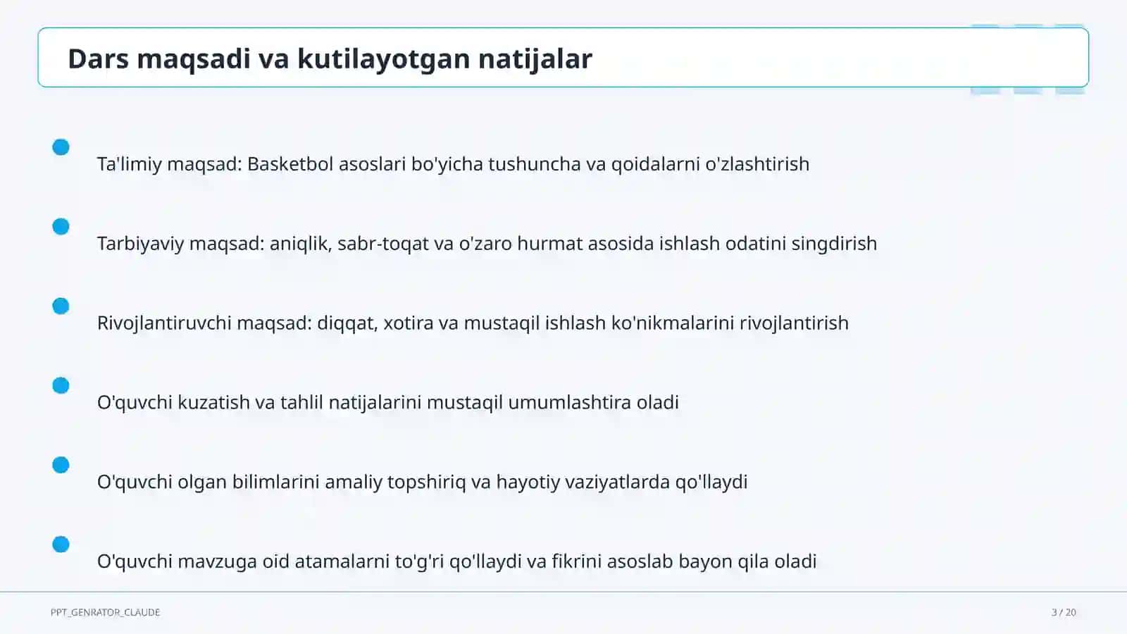 Basketbol asoslari (5-sinf) 3