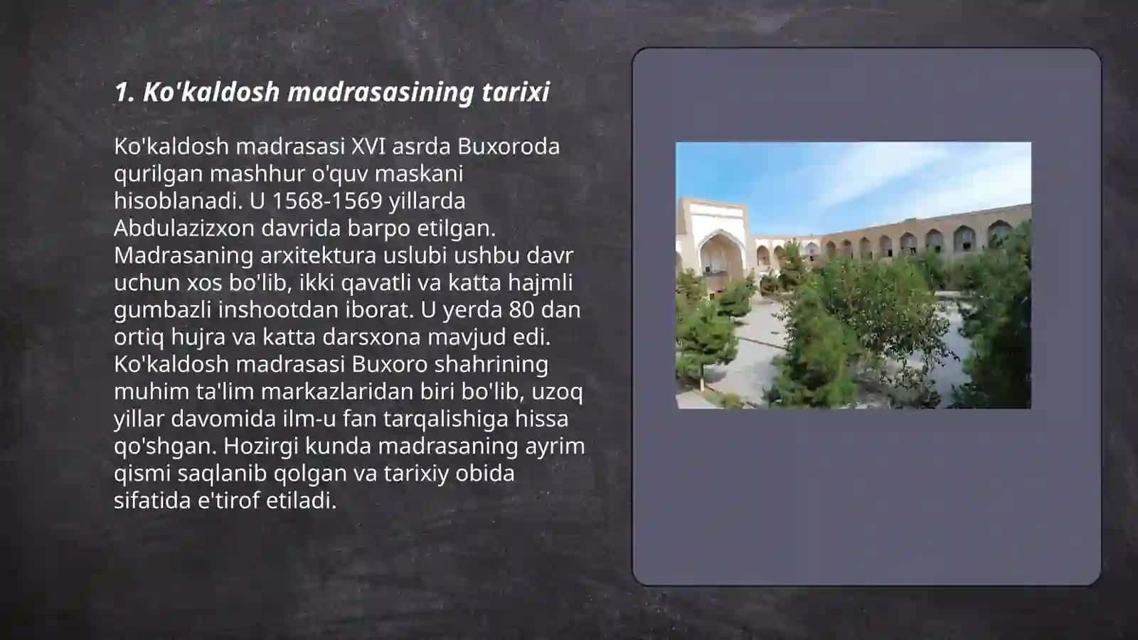 Ko'kaldosh madrasasi 3