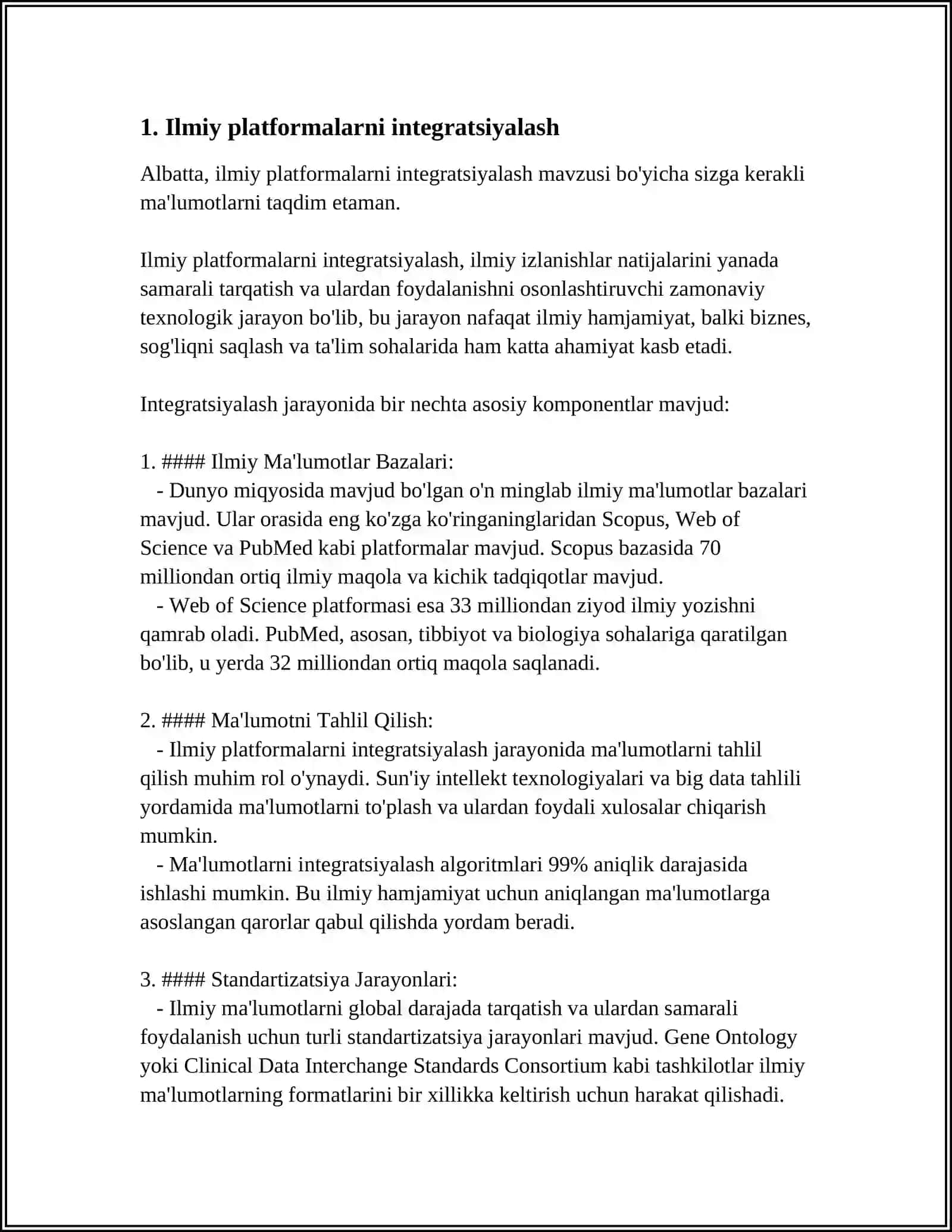 Ilmiy Platformalarni Integratsiyalash 3