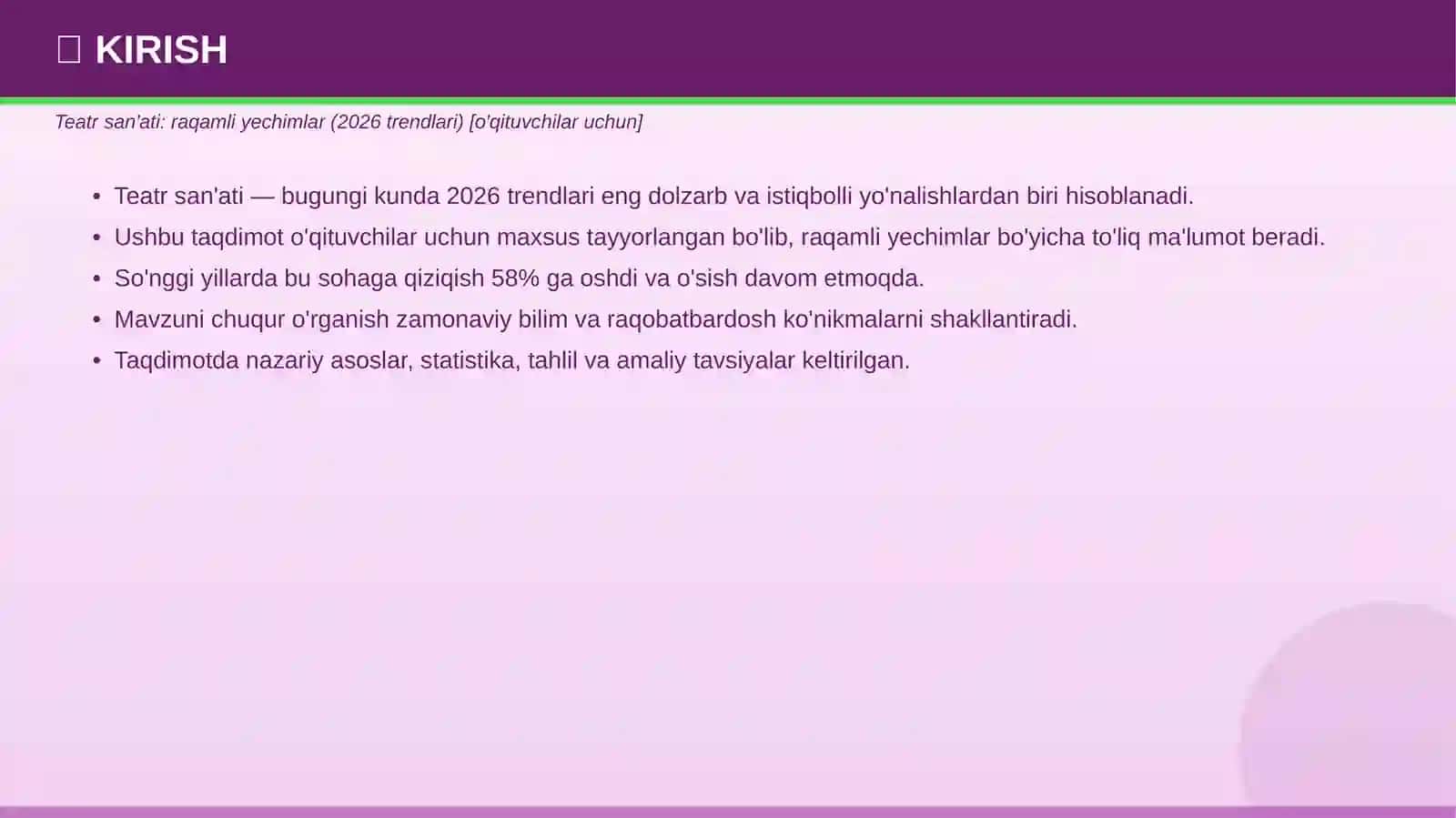 TEATR SAN'ATI - Taqdimot • 2026 3