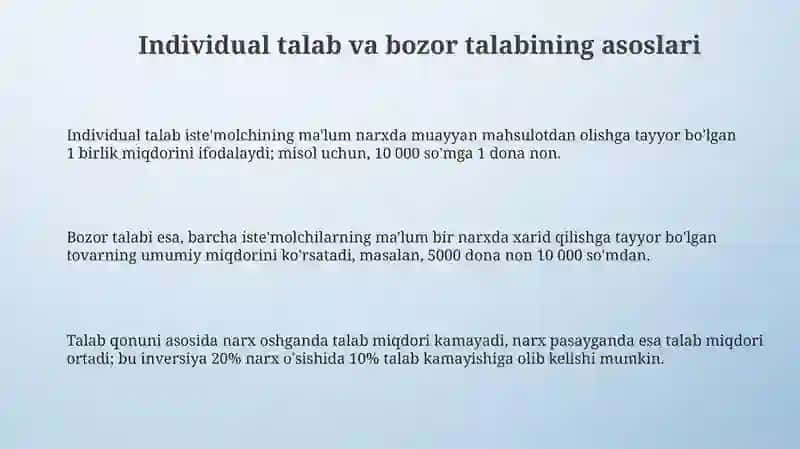 Individual talab va bozor talabi asoslari 3