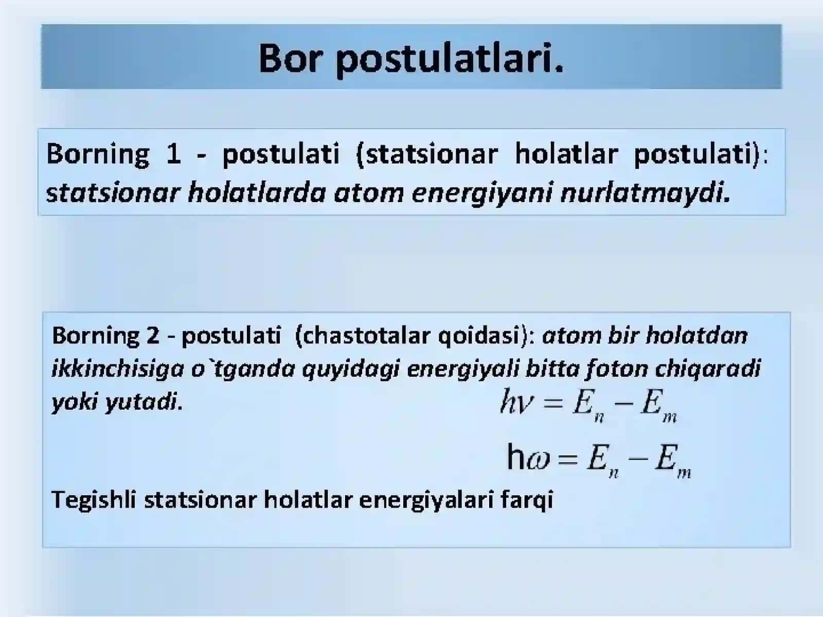 Bor  postulotlari  va  toʻlqin  mexanikasi 3