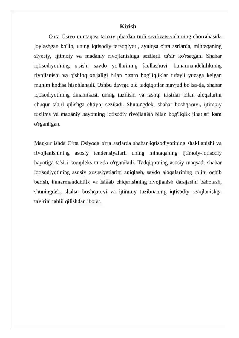O'rta Osiyoda shahar xujaligining rivojlanishi 3