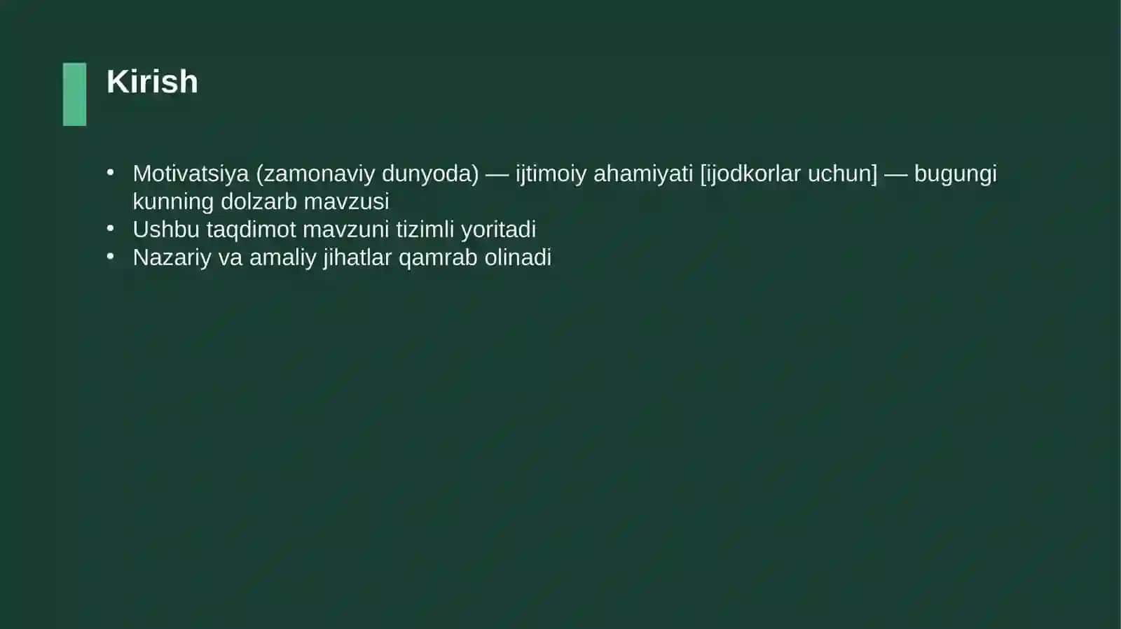 Motivatsiya (zamonaviy dunyoda) — ijtimoiy ahamiyati [ijodkorlar uchun] 3