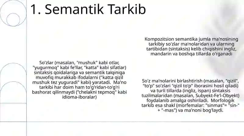 Lugʻat tarkibining shakl va maʼno munosabatlari jihatdan tavsiflanishi 3