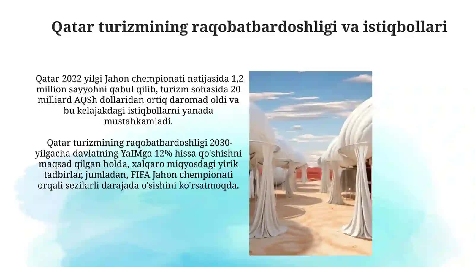 Qatar turizmi va iqtisodiyoti tahlili 3