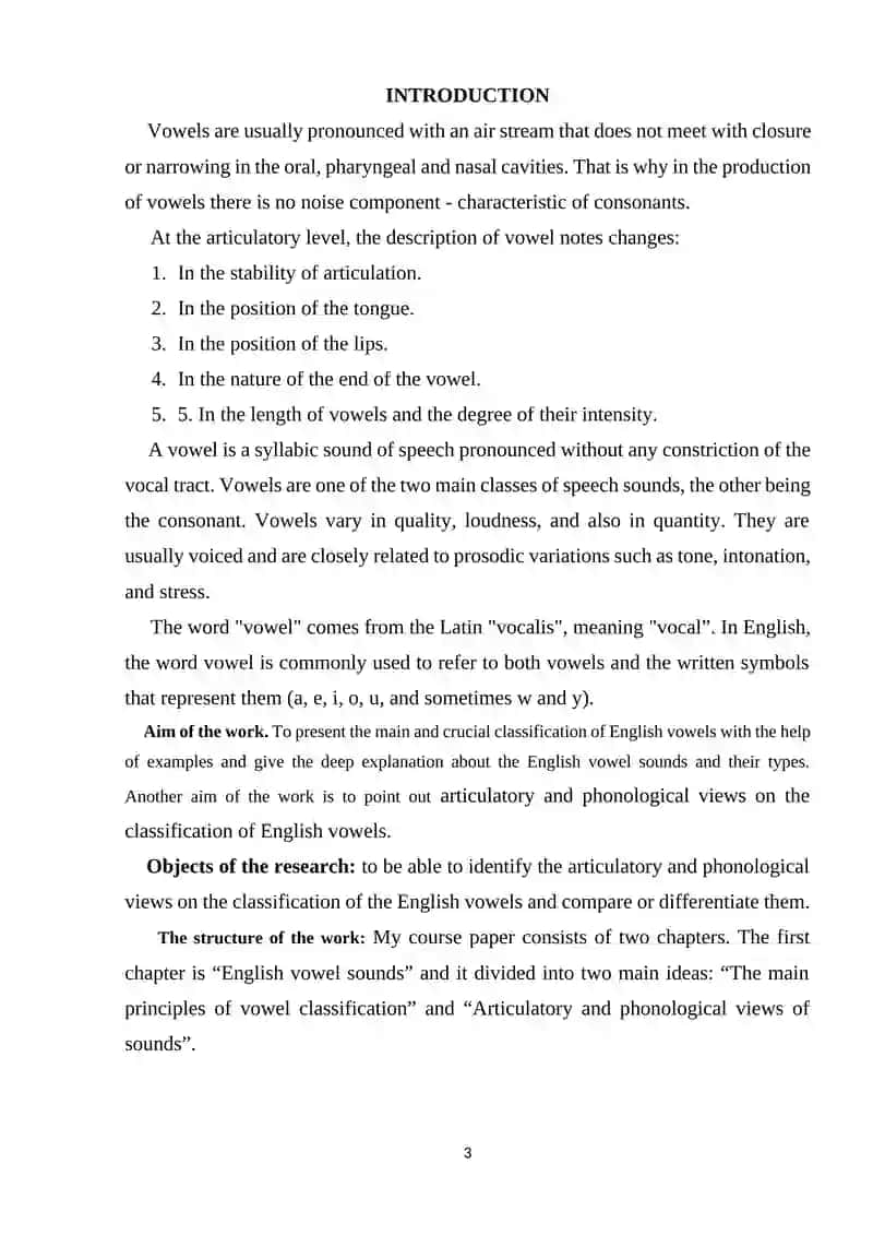 Articulatory and phonological views on the classification of English vowels 3