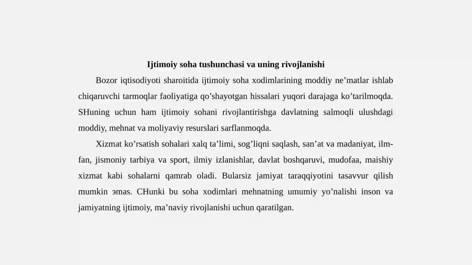 Ijtimoiy soha tushunchasi va uning rivojlanishi 3