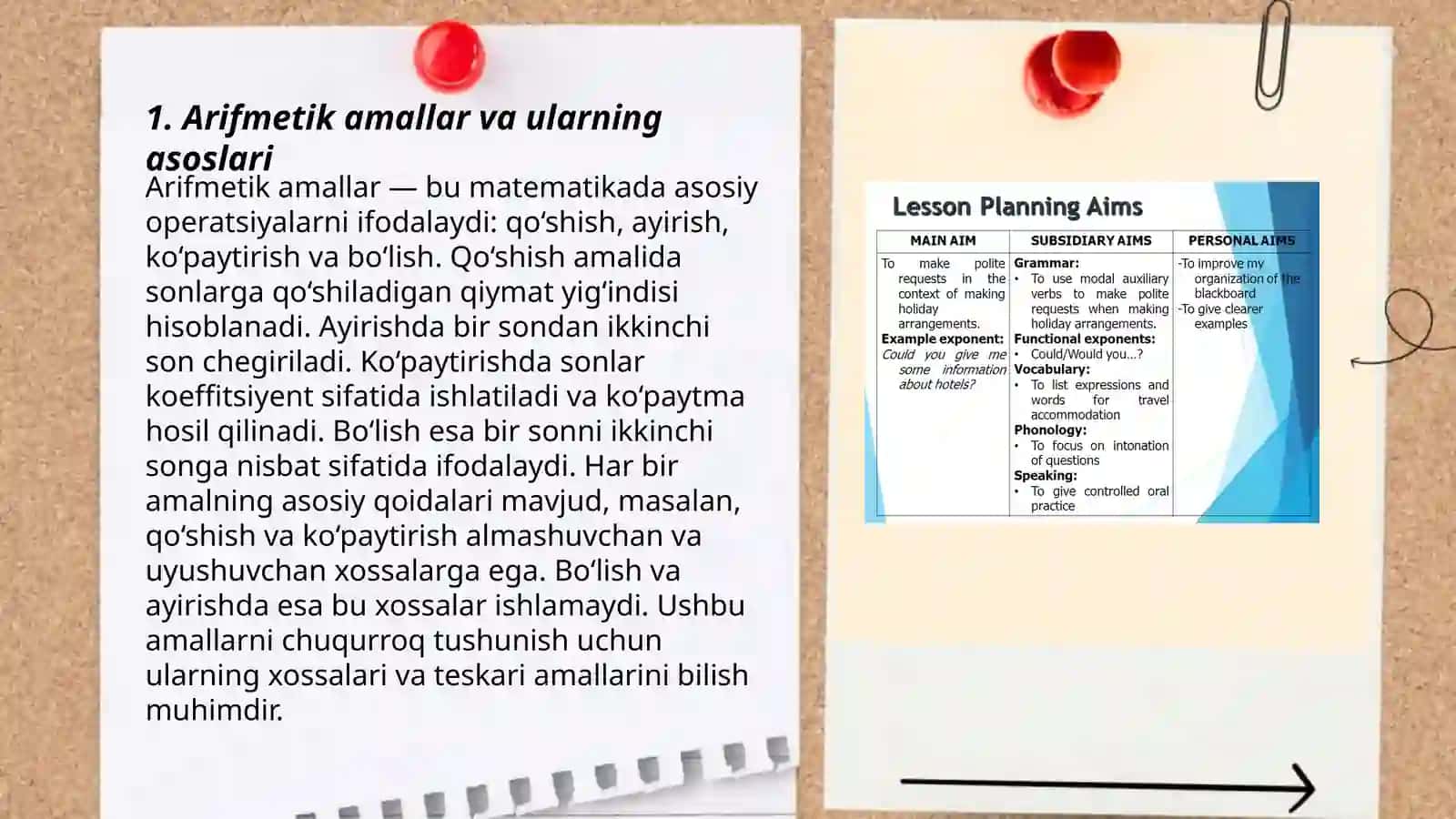 Arifmetik amallar bajarish metodikasi 3