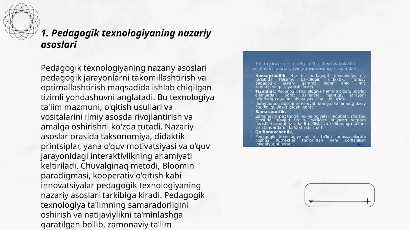 Pedagogik texnalogiya pedagogikaning mustaqil sohasi sifatida 3