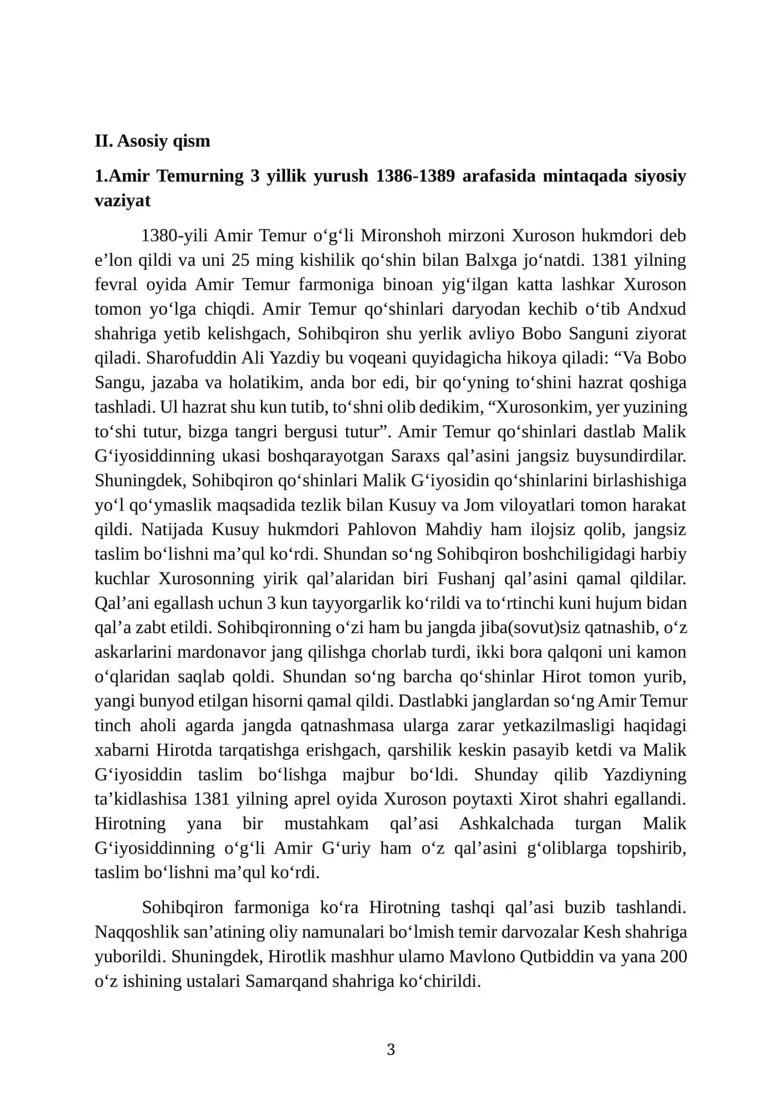 AMIR TEMURNING 3 YILLIK URUSHI 3