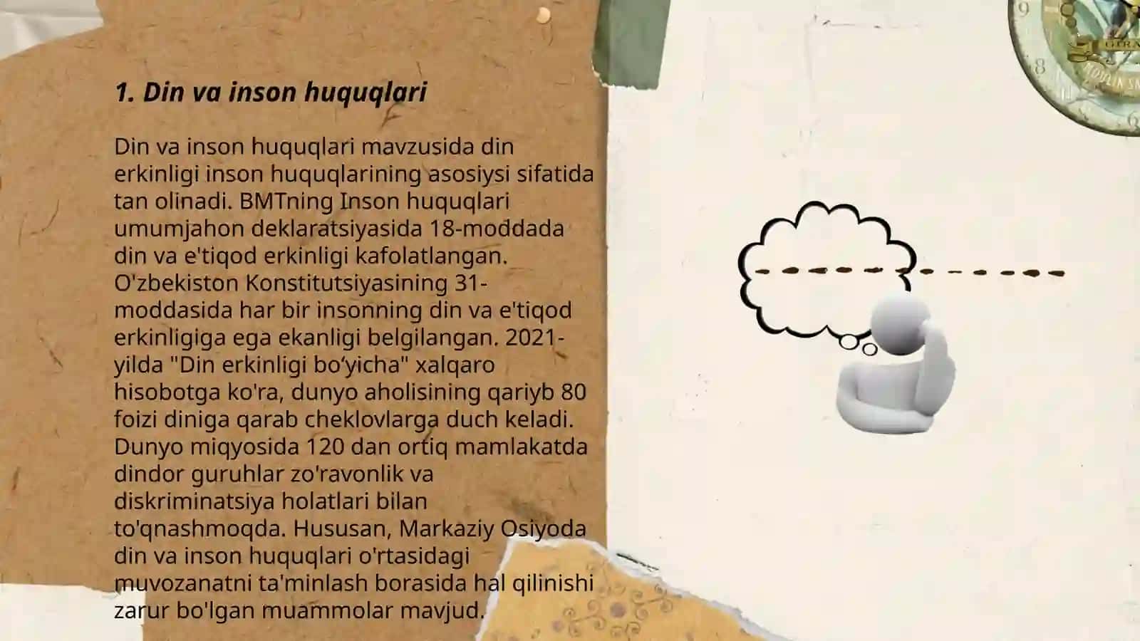 Din va hurfikrlik mavzusida 3