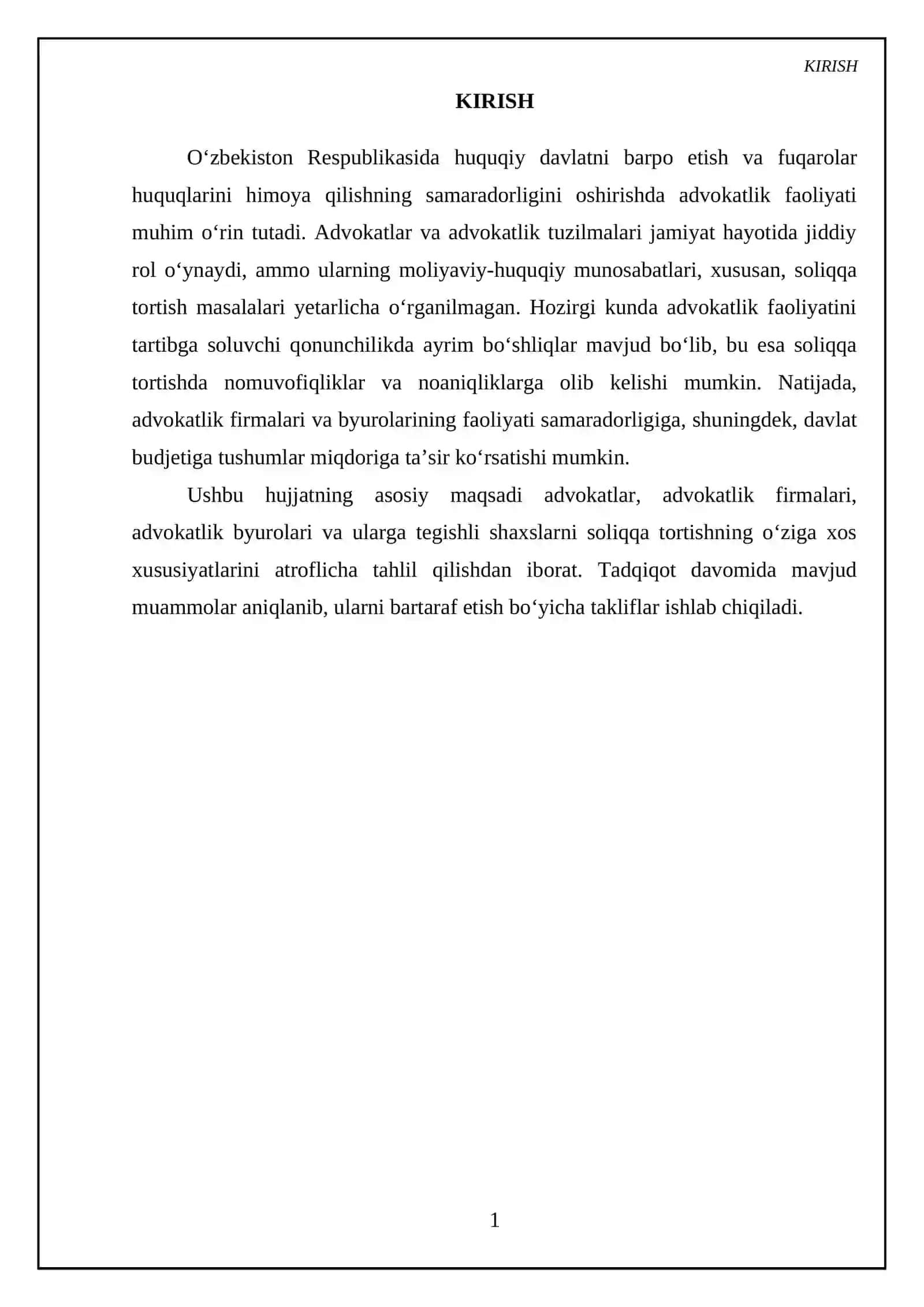 Advokatlar ha'yatlarig, advokatlik firmalariga, advokatlik byurolariga va advokatlarga soliq solishning o'ziga xos xususiyatlari 3
