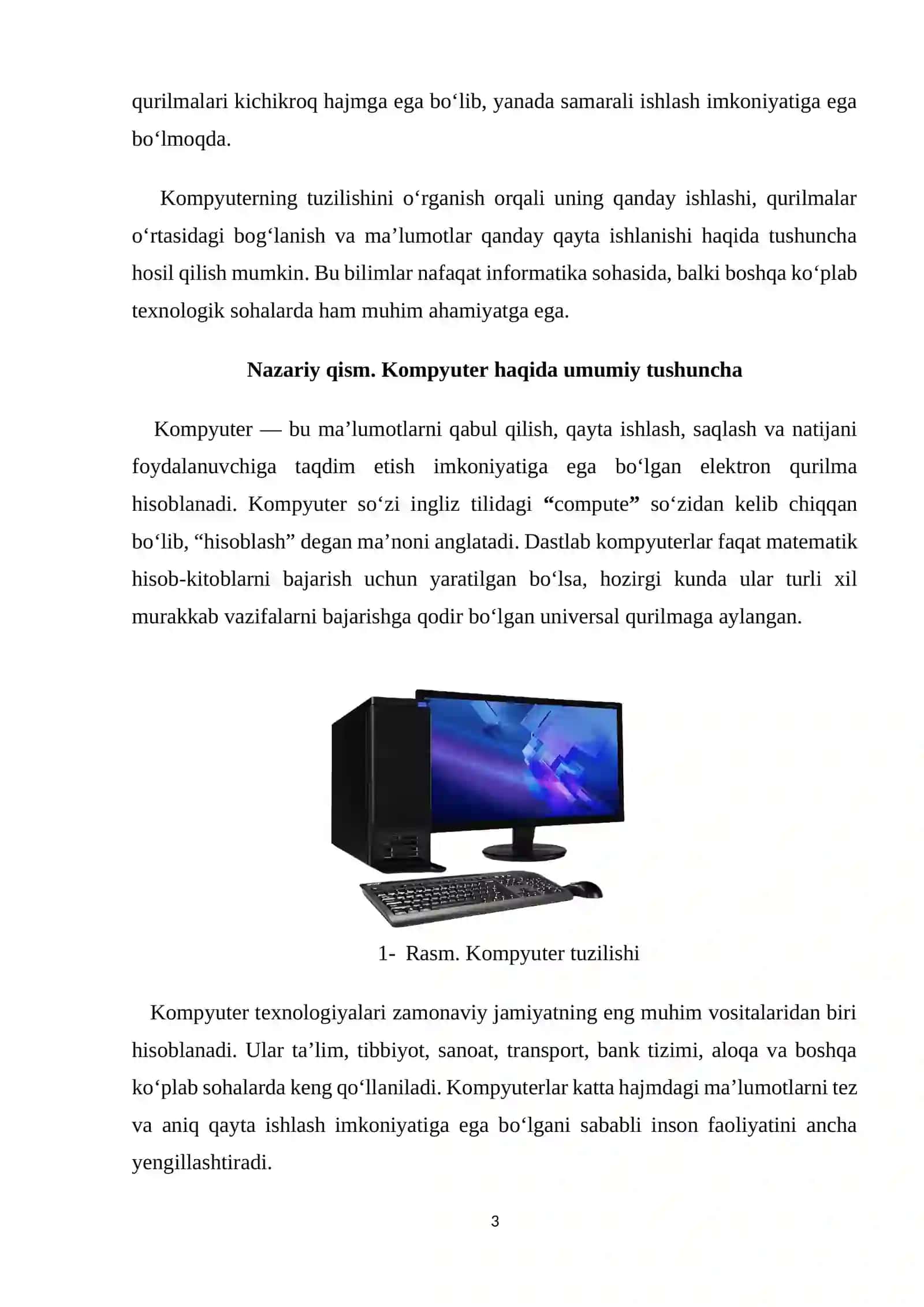 Kompyuterning tuzilishi 2 3
