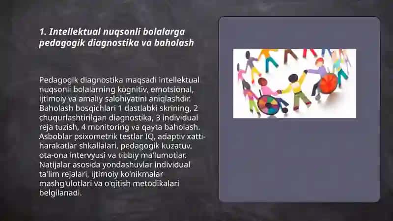 Intellektual nuqsonli bolalarga ta’lim tarbiya jarayonini tashkil etish 3