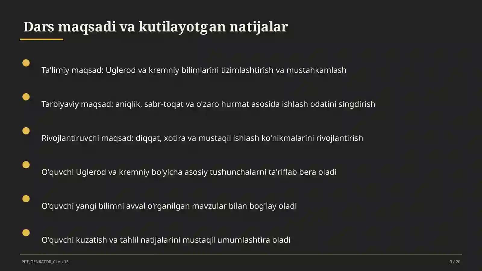 Uglerod va kremniy (9-sinf) 3