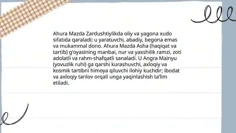 Zardushtiylik dinining taʼlimoti 3
