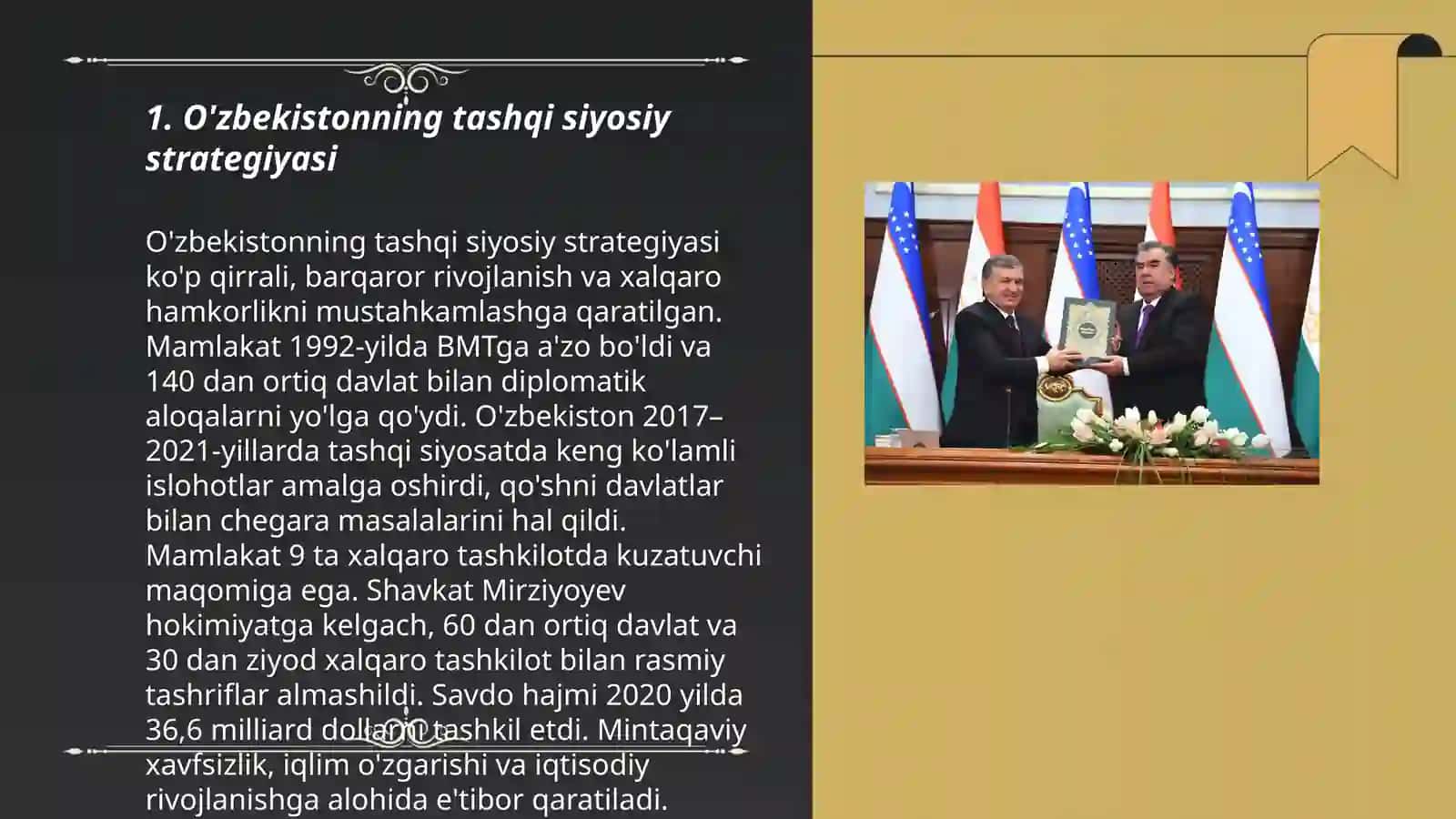 Ozbekiston va jahon hamjamiyati 3