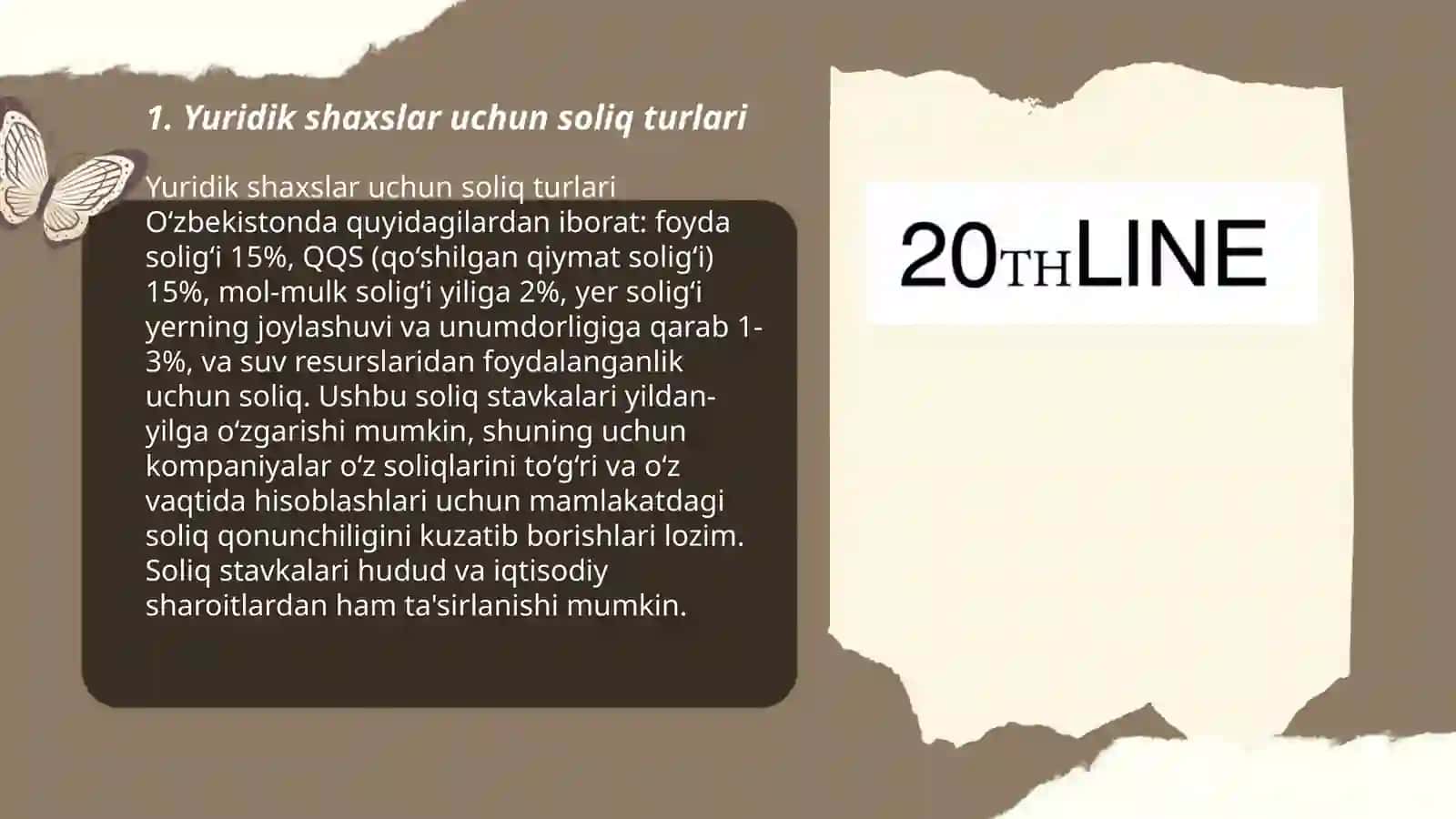 Yuridik shaxslar to‘laydigan soliqlarga umumiy tavsifnoma 3