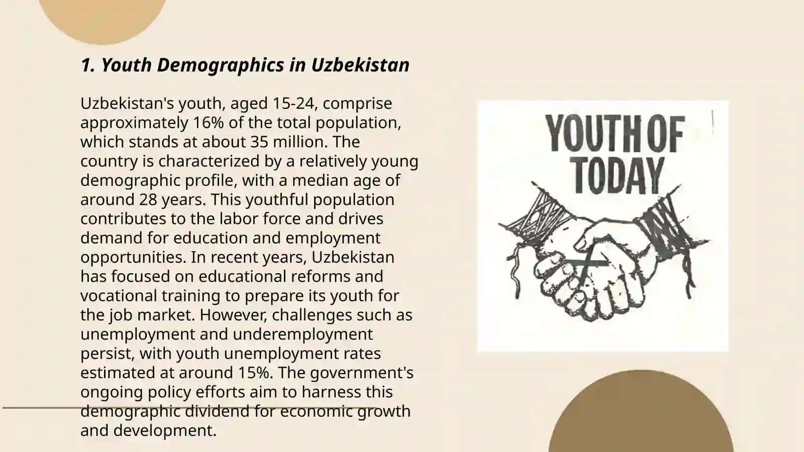 Youth today:Youth in Uzbekistan.Youth Unions.Youth of the World 3