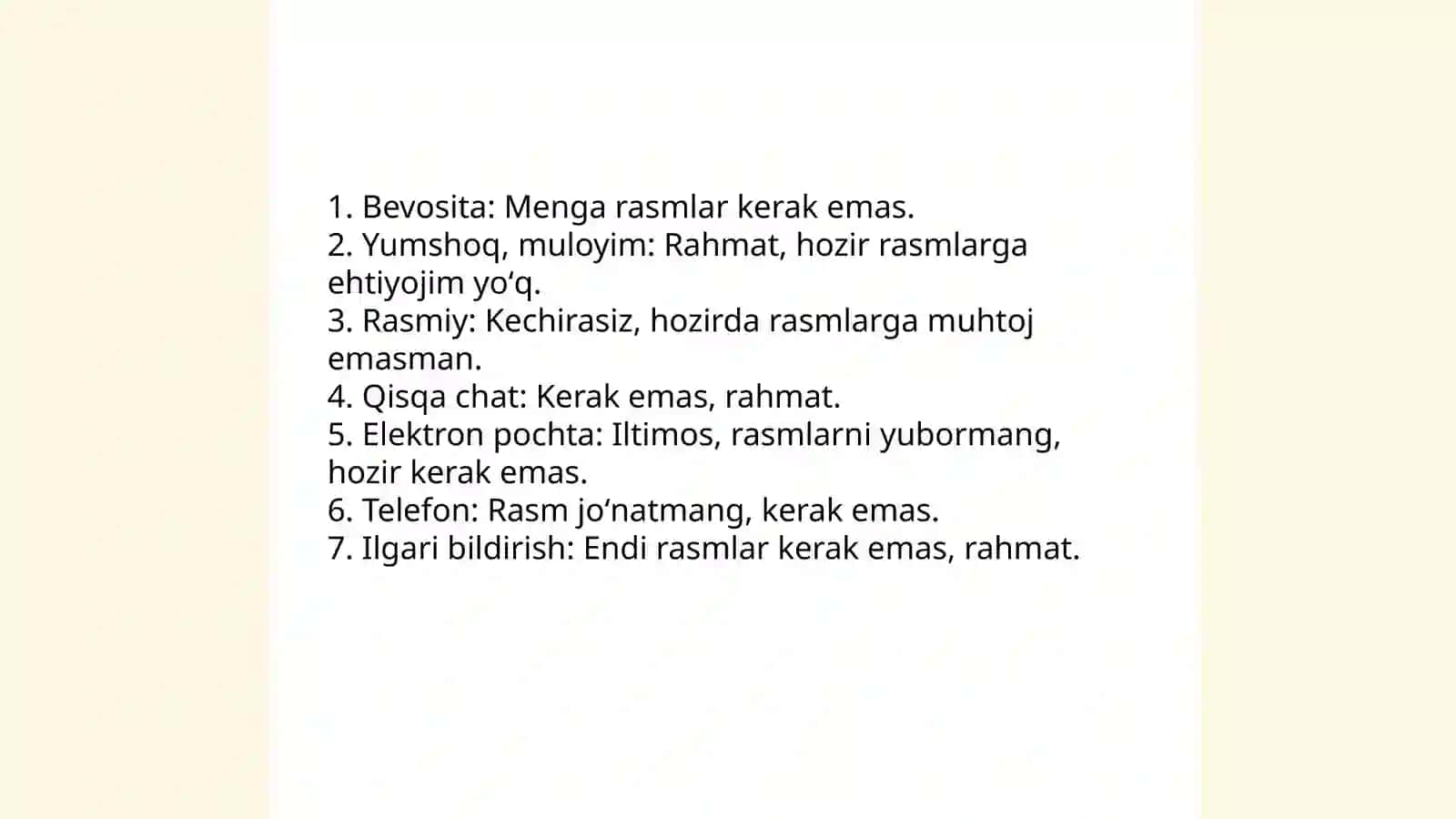 Menga rasmlar kerak emas 3