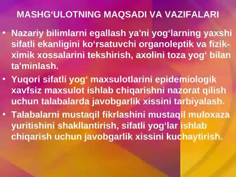 YOG‘LARNING OZUQAVIY VA BIOLOGIK QIYMATI 3