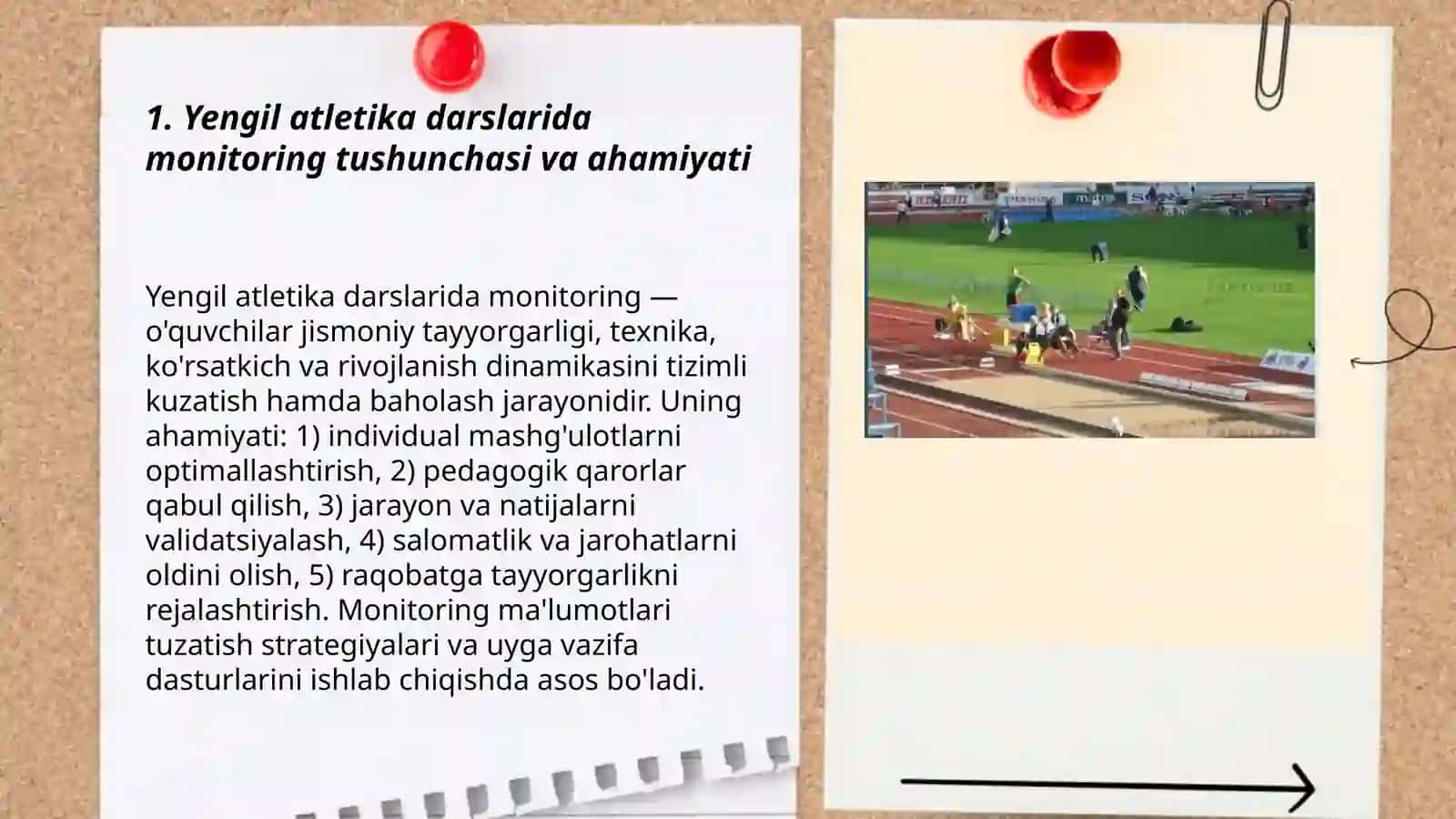 Yengil atletika darslarida monitoring va tuzatish usullari 3