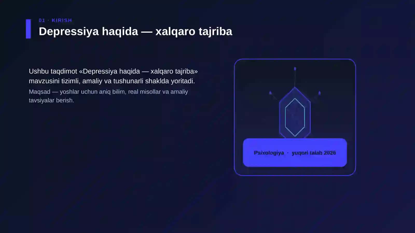 Depressiya haqida — xalqaro tajriba 3